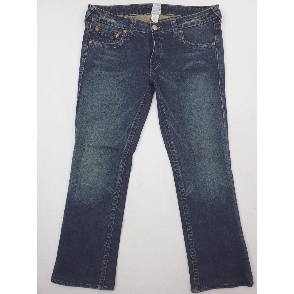 True Religion Jeans Womens‎ 31 Blue Bootcut Y2K Stretch Denim Pants USA Made